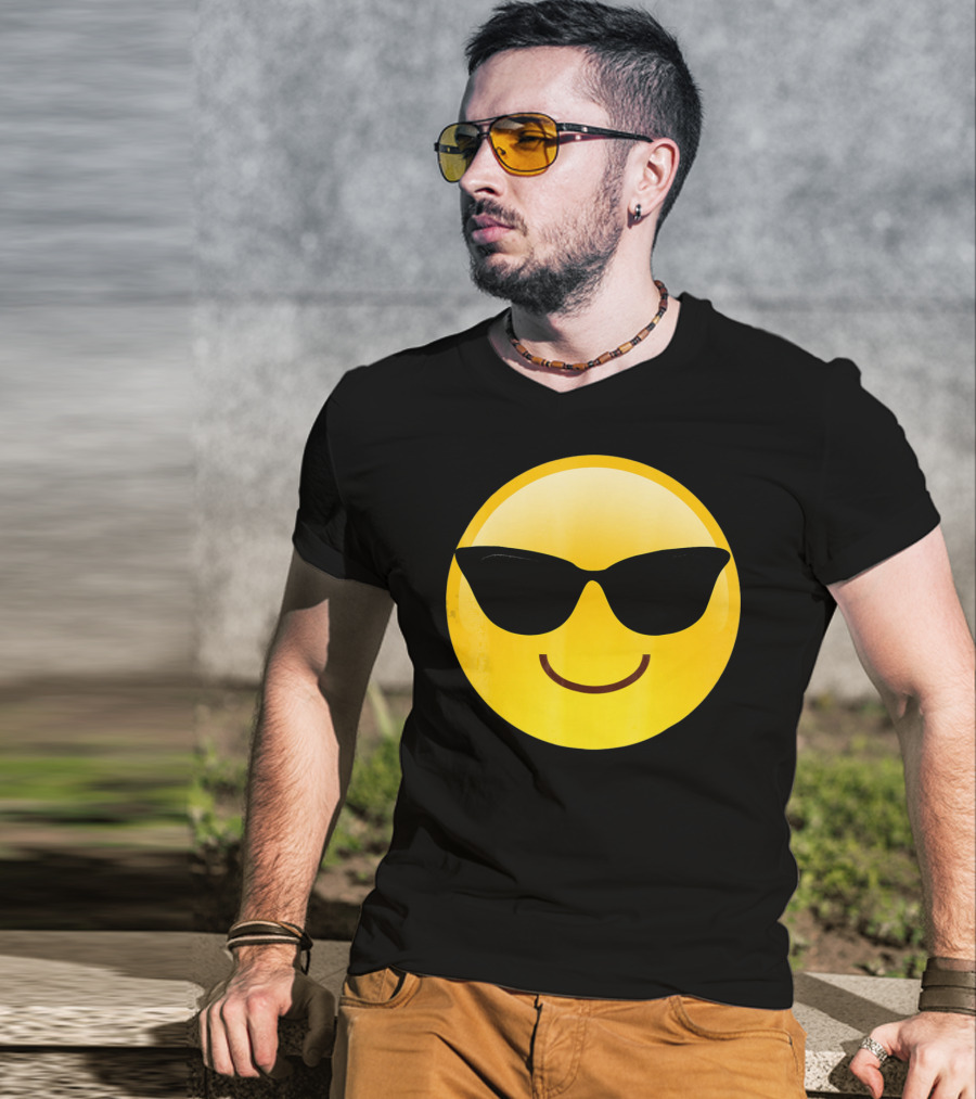 Cool Smiley Sunglasses Emoji Shades T-Shirt