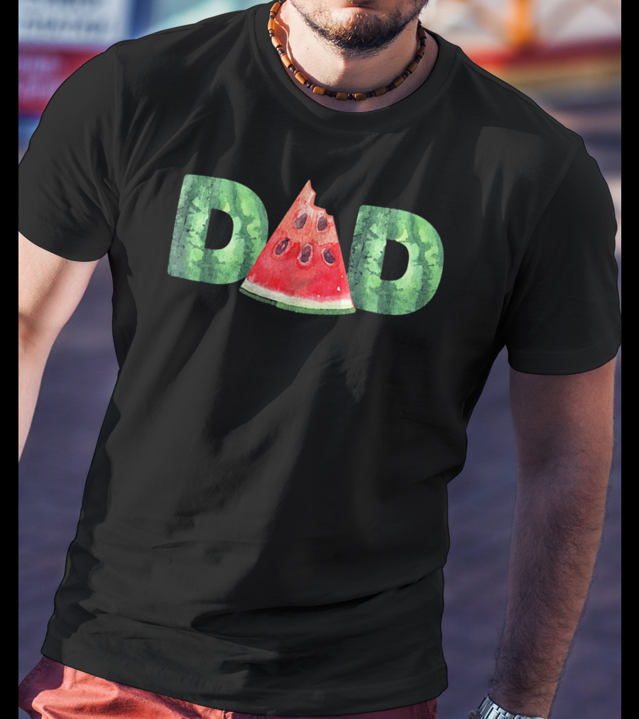 Funny Watermelon Dad Middle Fath T-Shirt