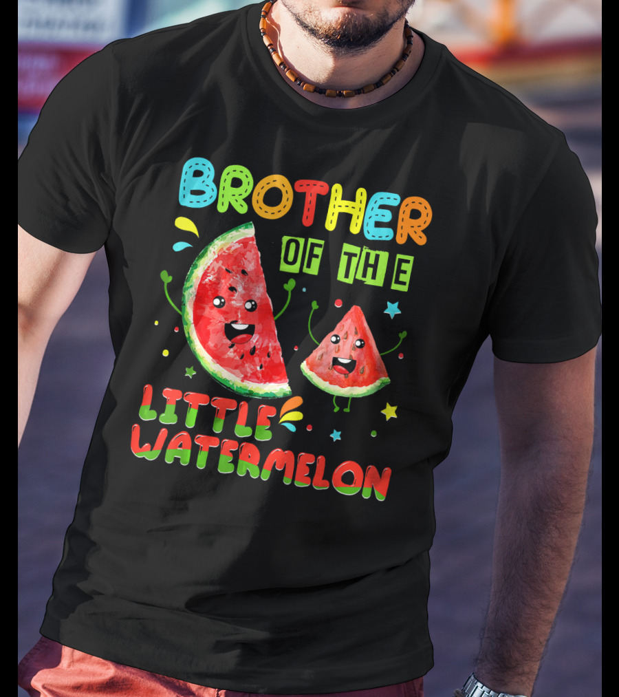 Brother Of The Little Watermelon Birthday Family T-Shirt