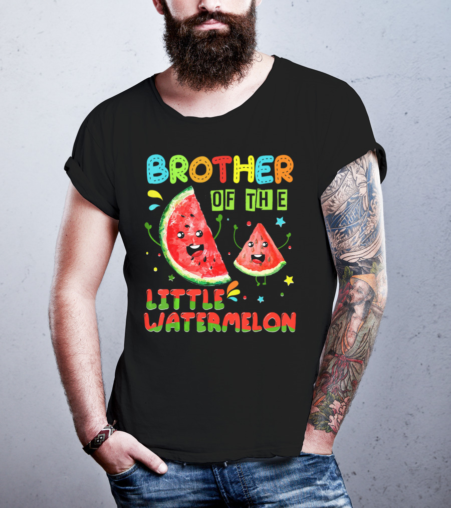 Brother Of The Little Watermelon Birthday Family T-Shirt