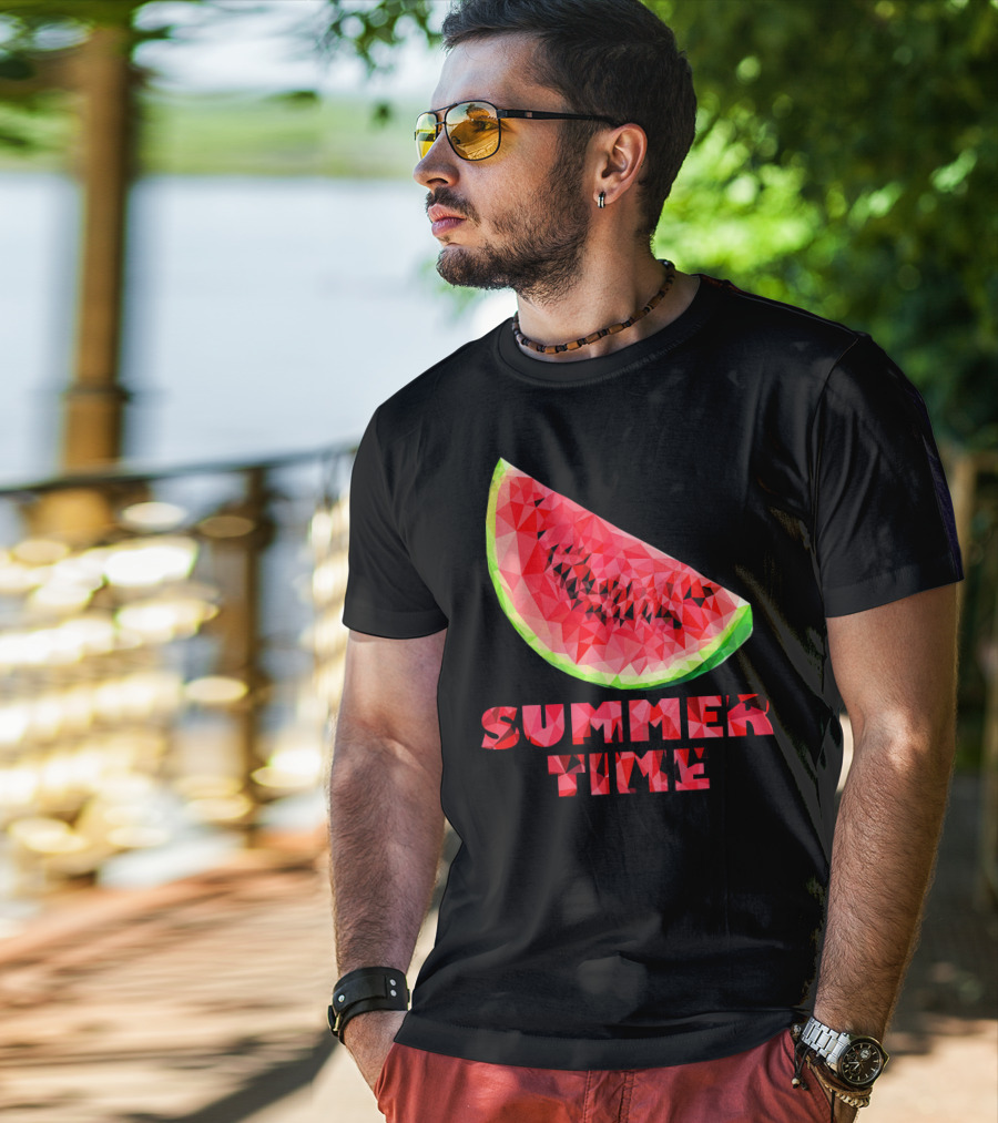 Watermelon Slice Summer Time Tro T-Shirt