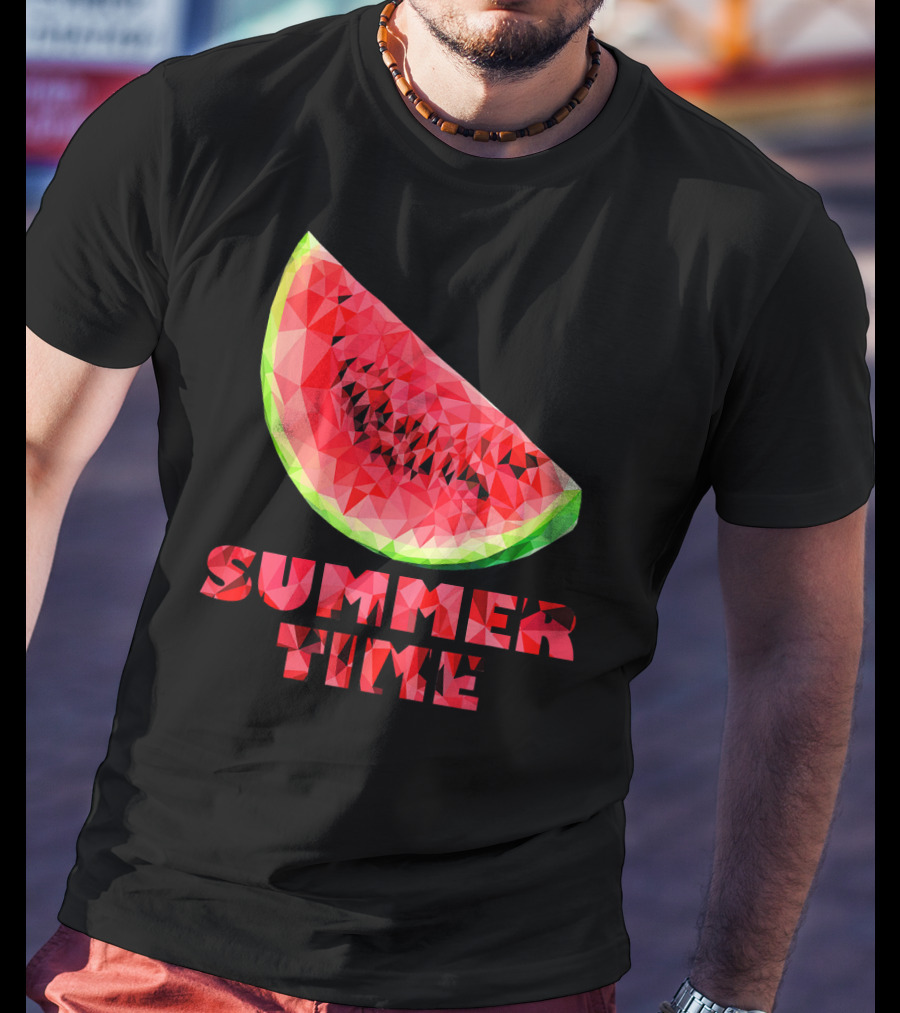 Watermelon Slice Summer Time Tro T-Shirt
