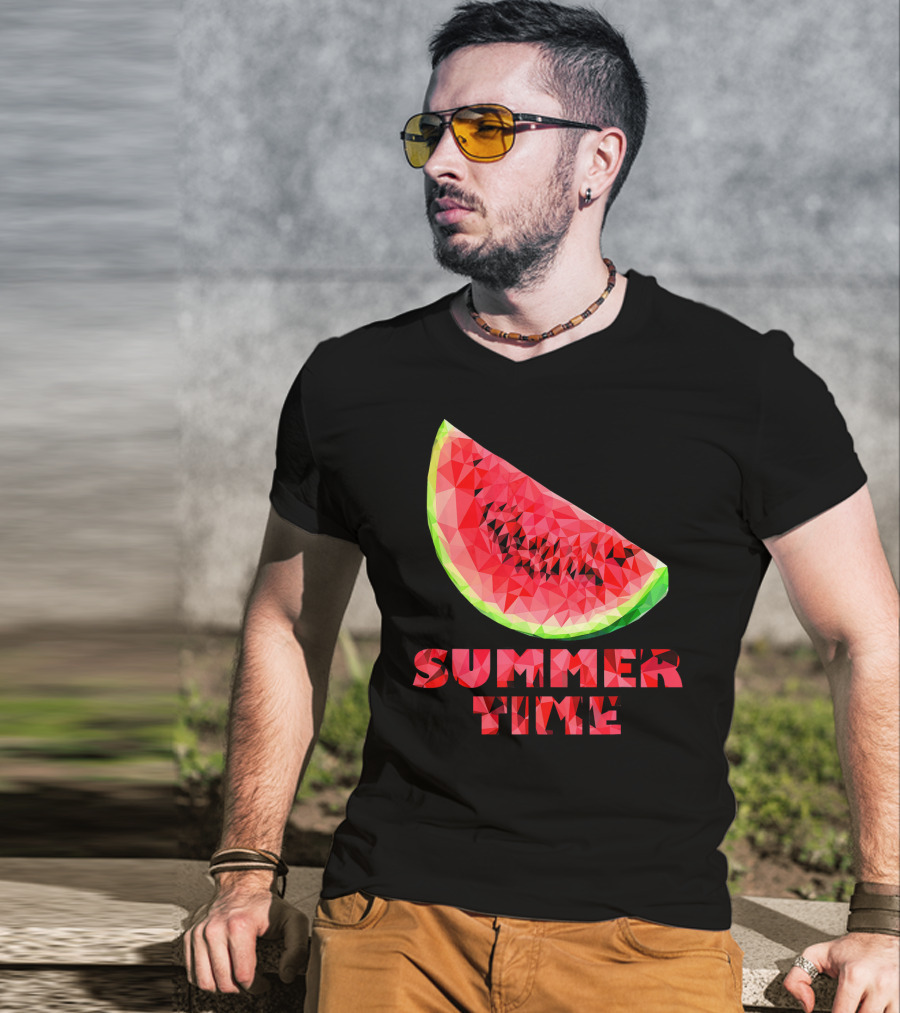 Watermelon Slice Summer Time Tro T-Shirt