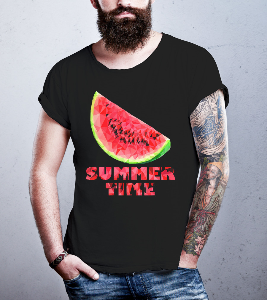 Watermelon Slice Summer Time Tro T-Shirt