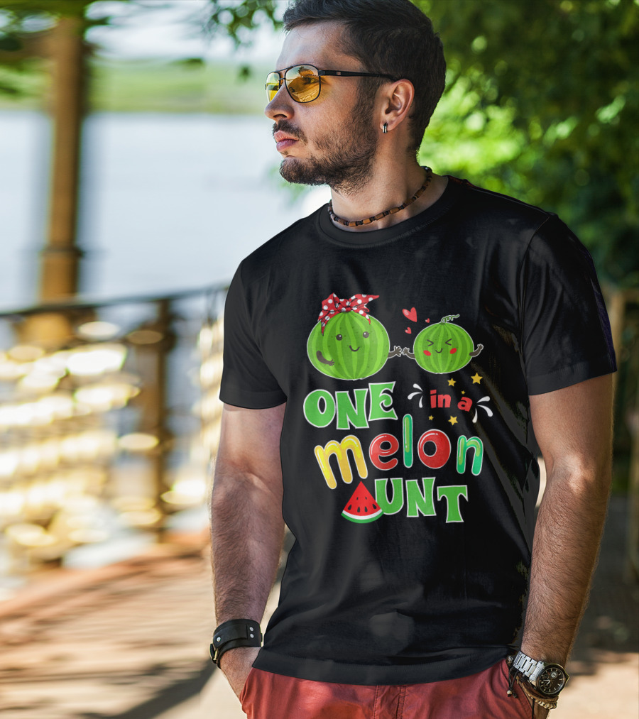 One In A Melon Aunt Watermelon Summer Tropical T-Shirt