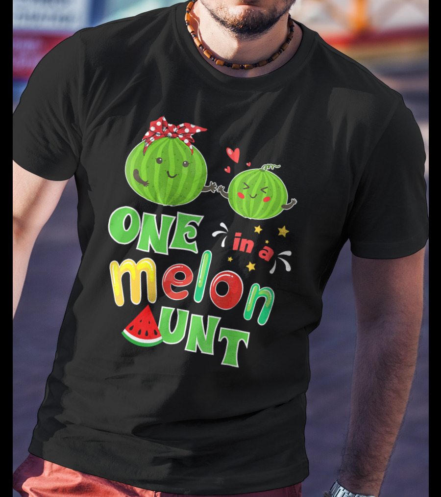 One In A Melon Aunt Watermelon Summer Tropical T-Shirt