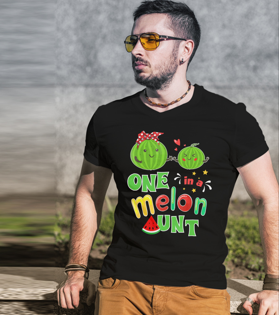 One In A Melon Aunt Watermelon Summer Tropical T-Shirt