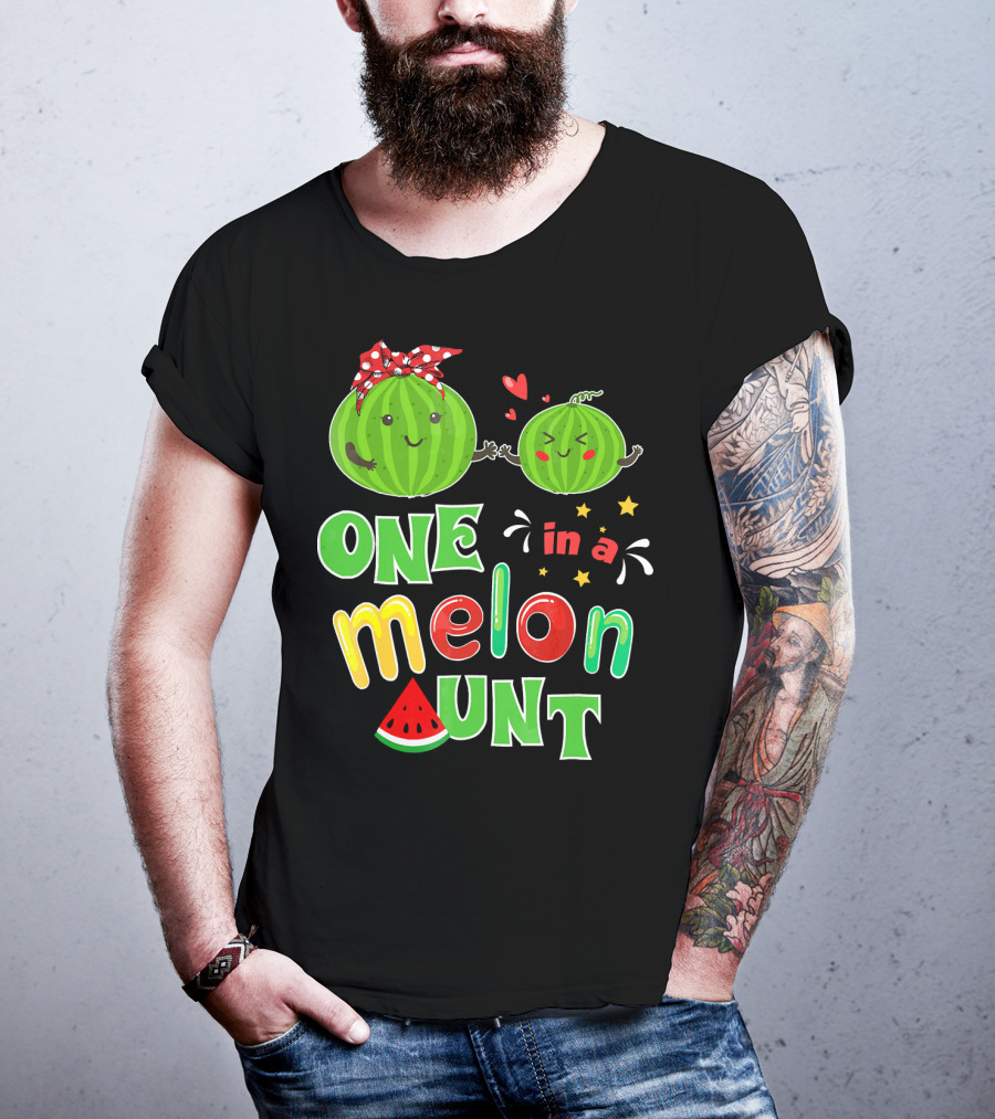 One In A Melon Aunt Watermelon Summer Tropical T-Shirt