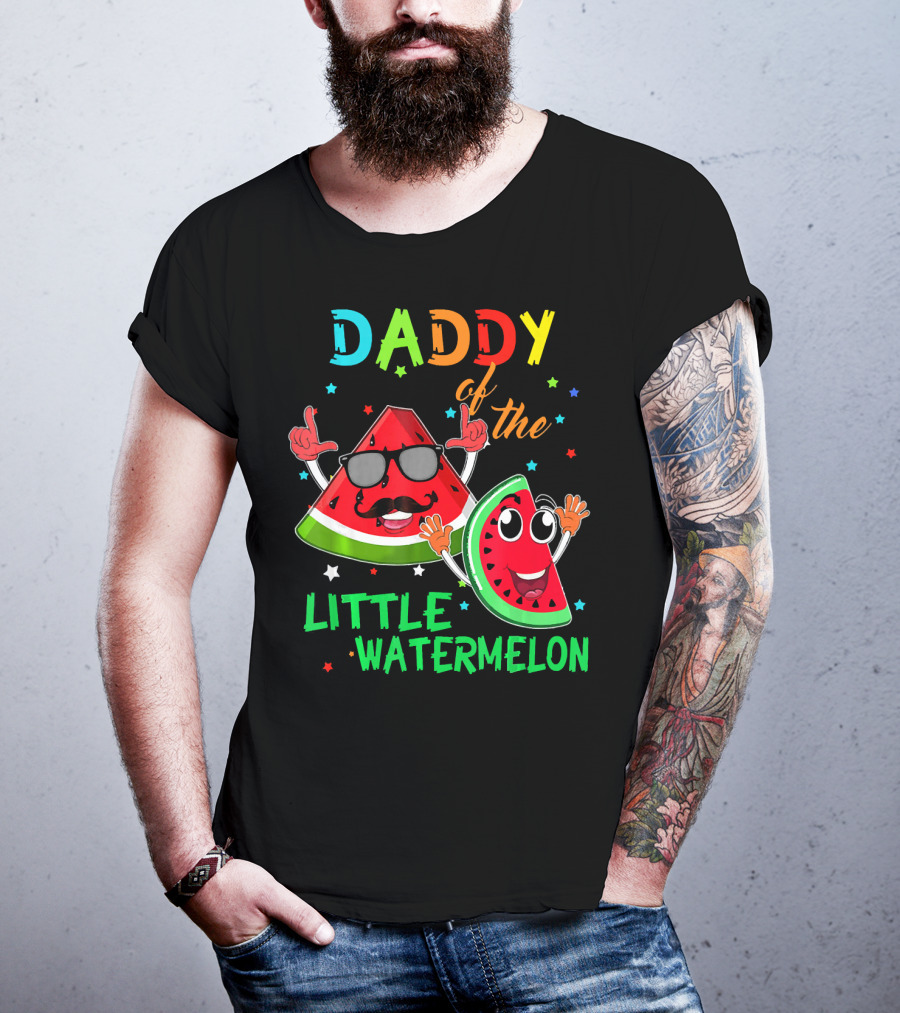 Daddy Of The Little Watermelon Fun Birthday T-Shirt