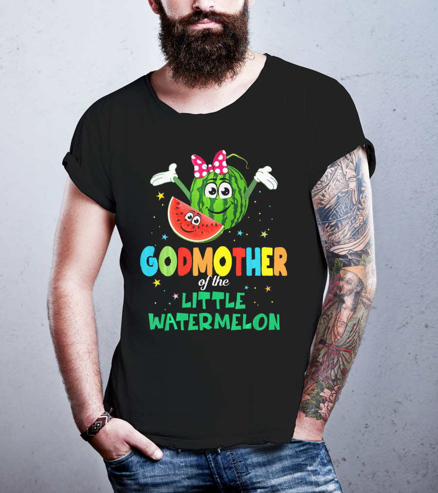 Godmother Of The Little Watermelon Cute Birthday T-Shirt