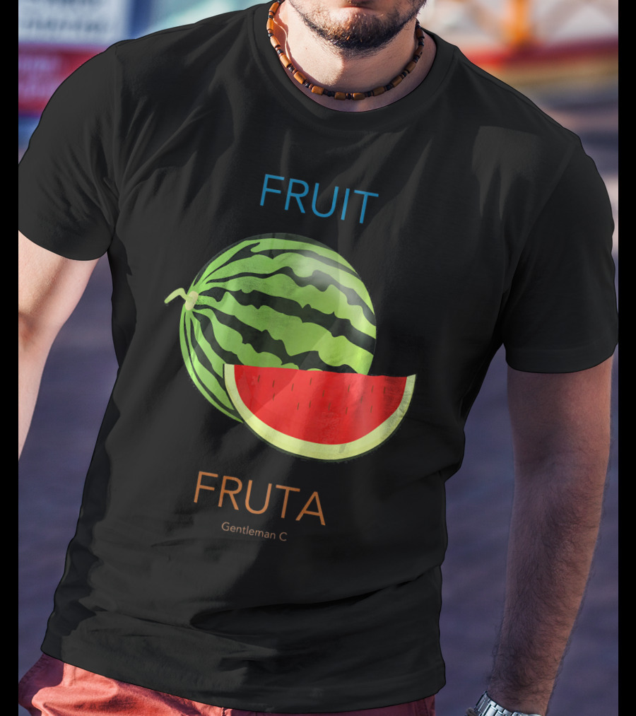 Fruit Fruta Watermelon Sandia Gentleman C T-Shirt