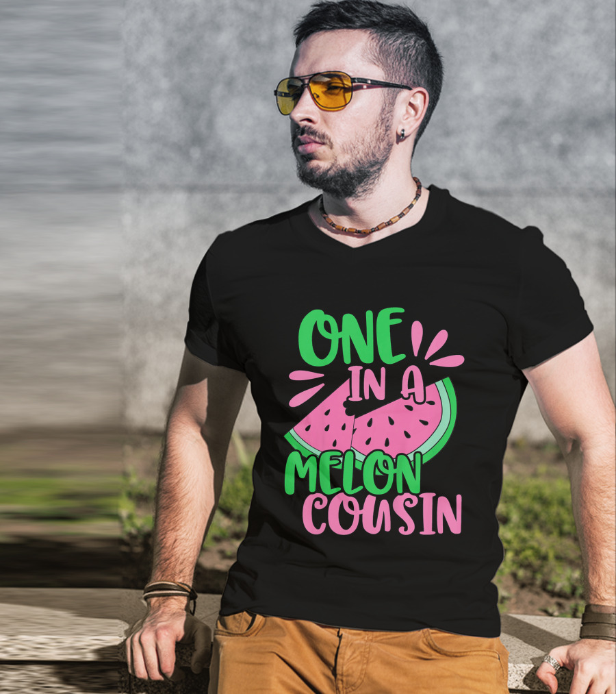 One In A Melon Cousin Kids Cute Watermelon T-Shirt