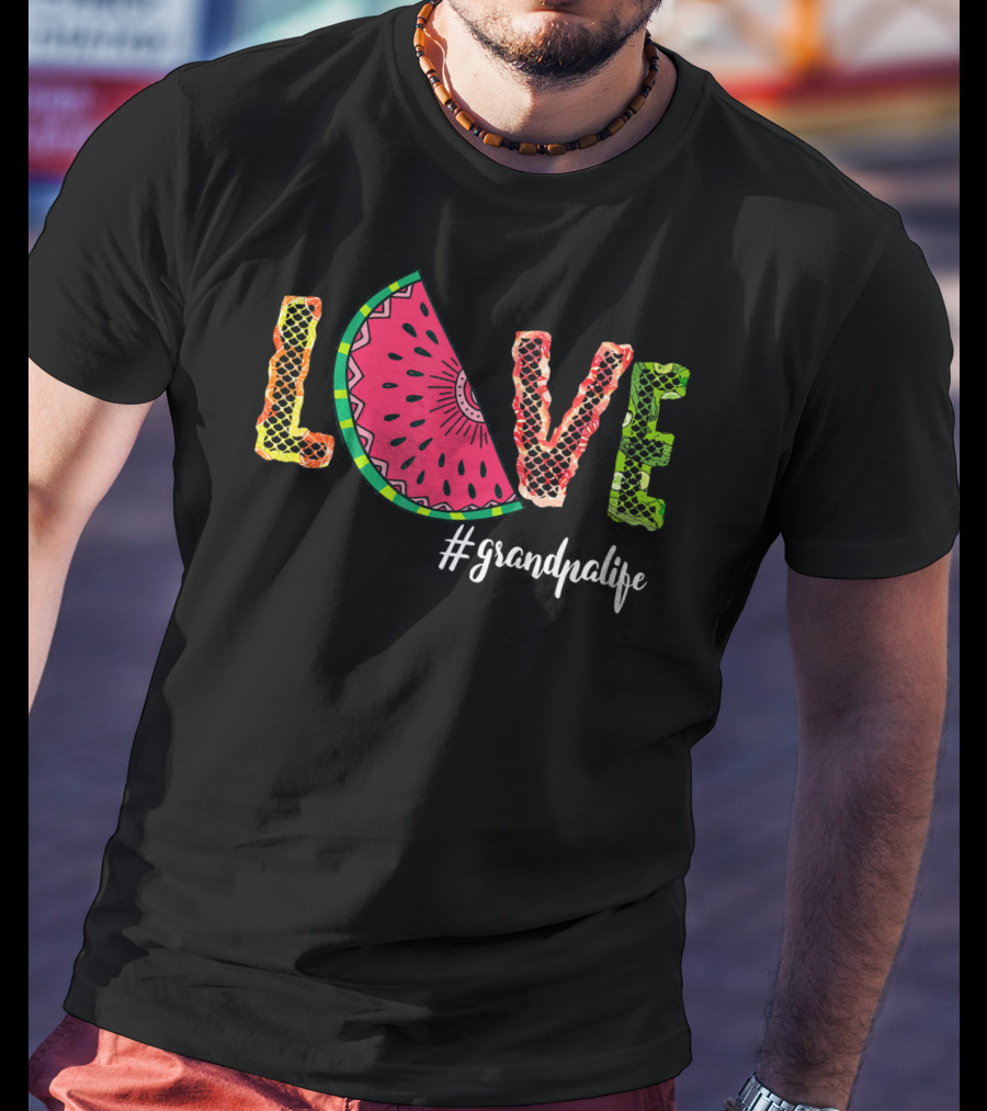 Love Watermelon #Grandpalife Summer T-Shirt