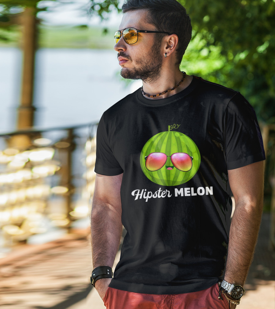 Hipster Melon Sunglasses T-Shirt
