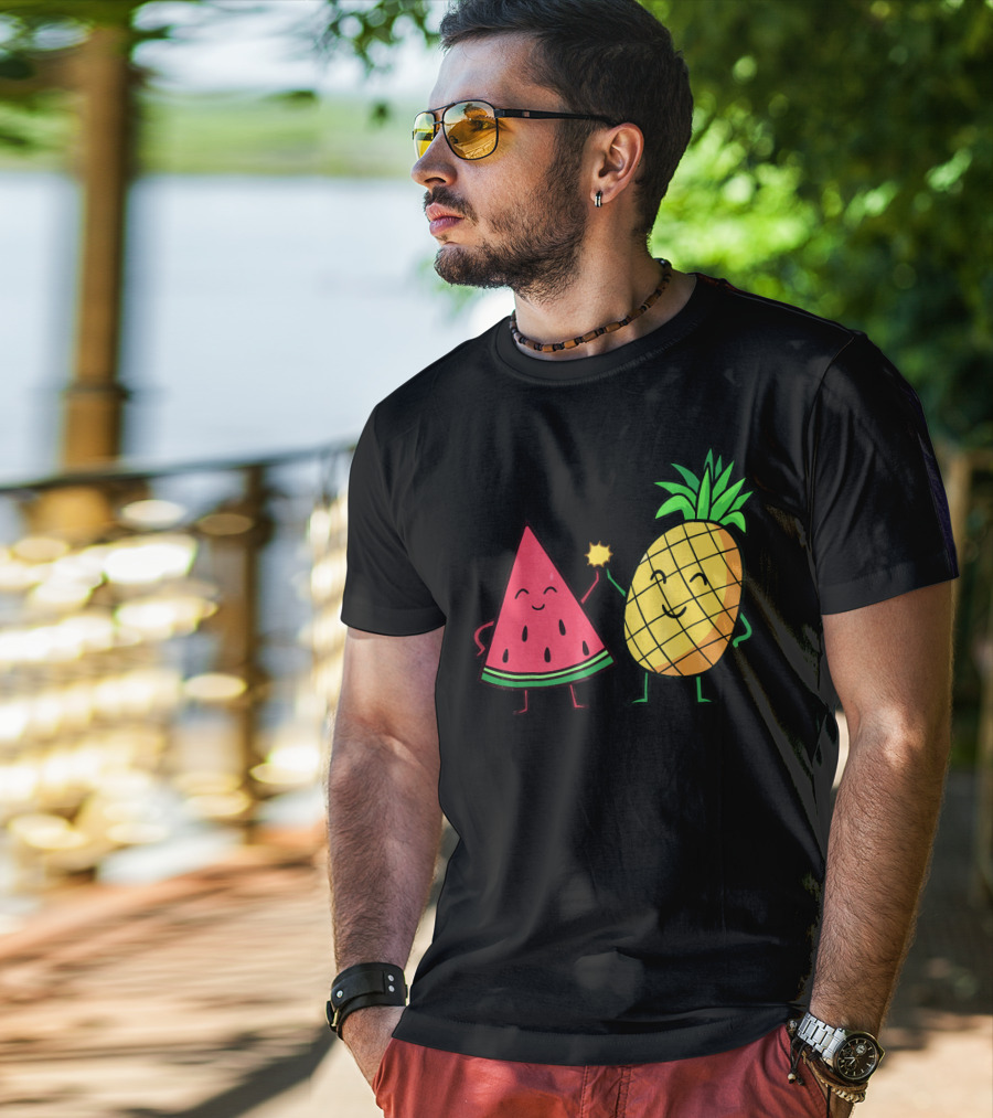 Watermelon Pineapple Friendship High Five T-Shirt