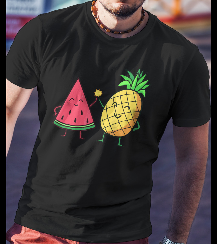 Watermelon Pineapple Friendship High Five T-Shirt