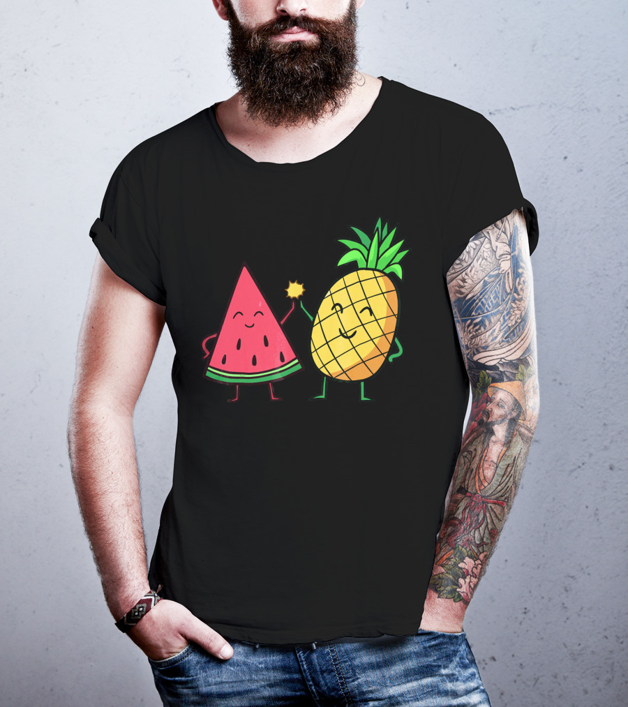 Watermelon Pineapple Friendship High Five T-Shirt
