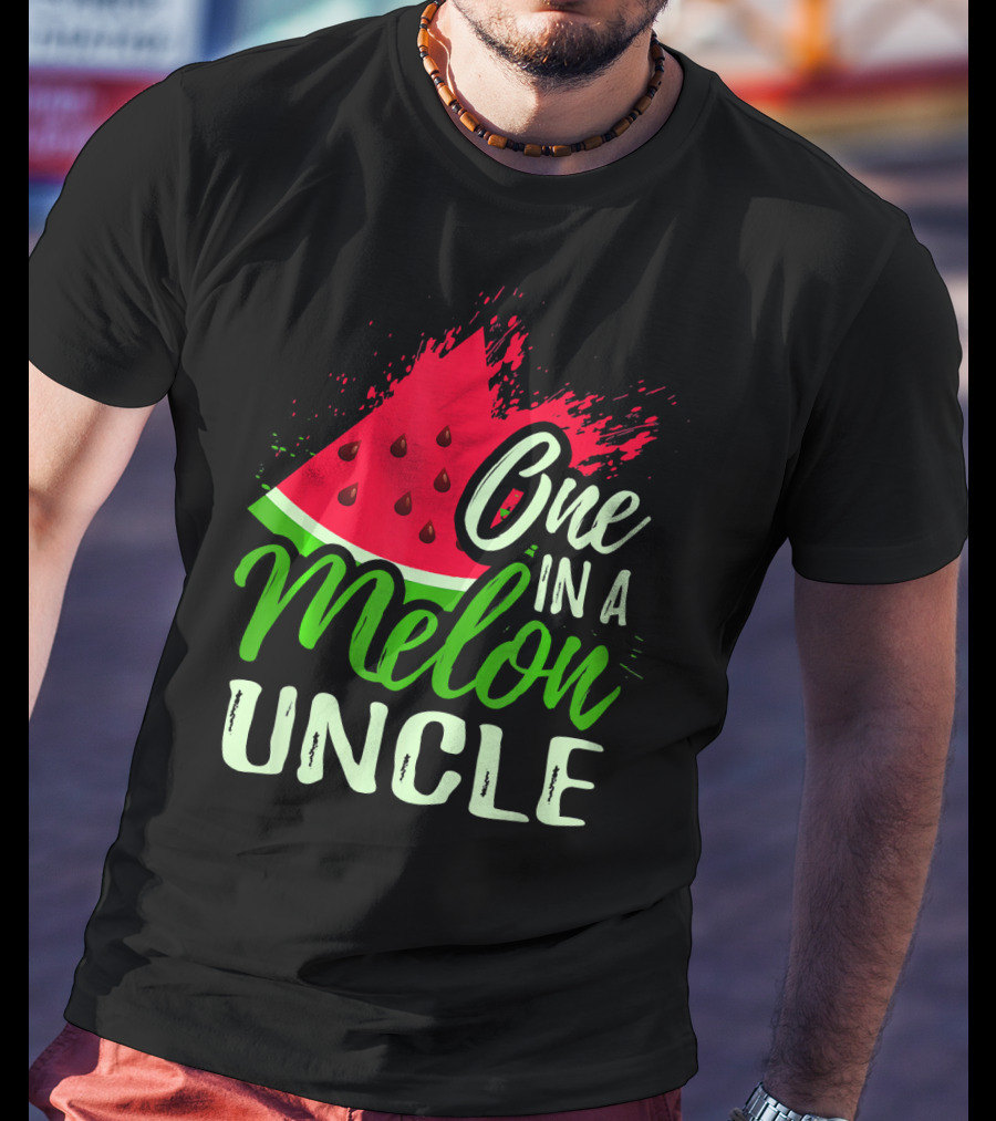 One In A Melon Uncle Watermelon Slice Splash T-Shirt