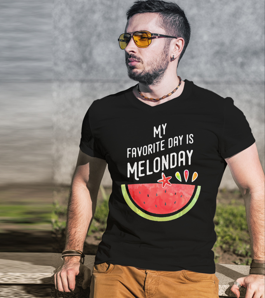 My Favorite Day Is Melonday Watermelon Fruit Smoothie T-Shirt