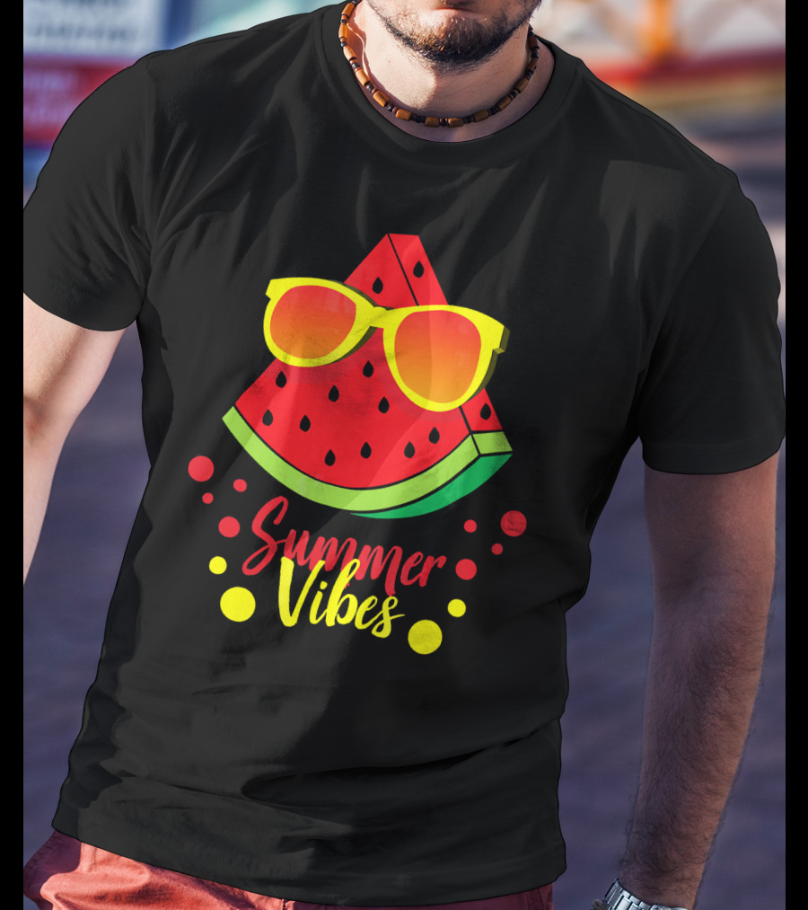 Summer Vibes Watermelon Sunglasses Fruit Lovers T-Shirt