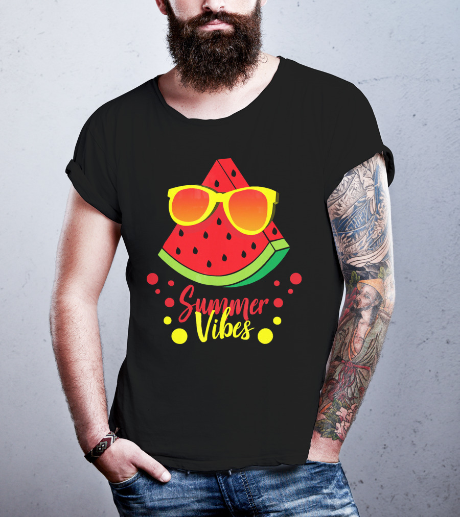 Summer Vibes Watermelon Sunglasses Fruit Lovers T-Shirt