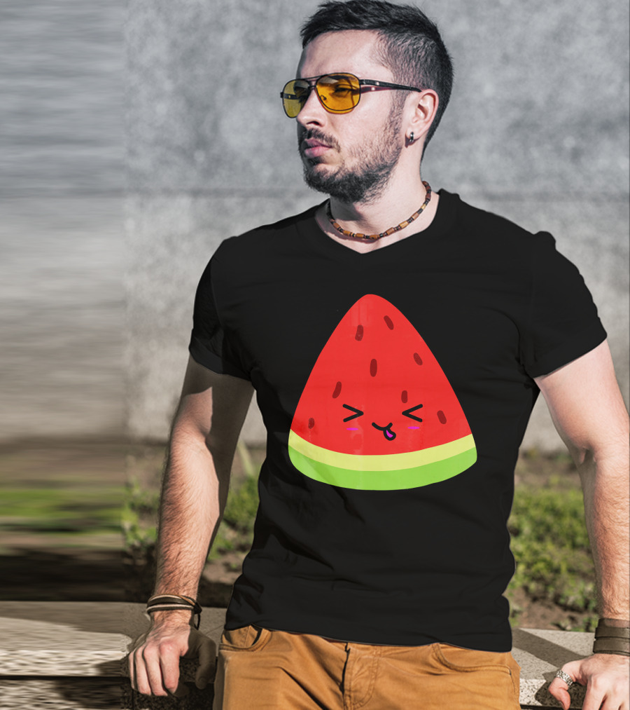 Kevin The Watermelon Cute Smiley Face T-Shirt