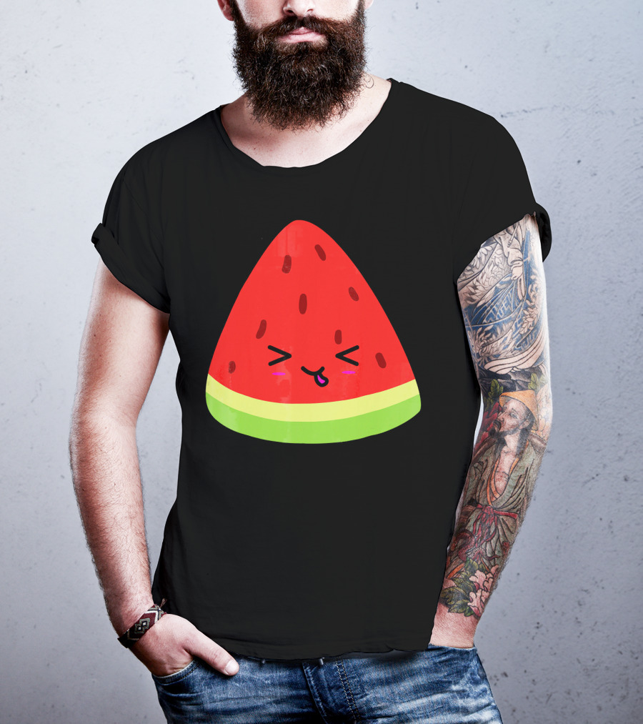 Kevin The Watermelon Cute Smiley Face T-Shirt