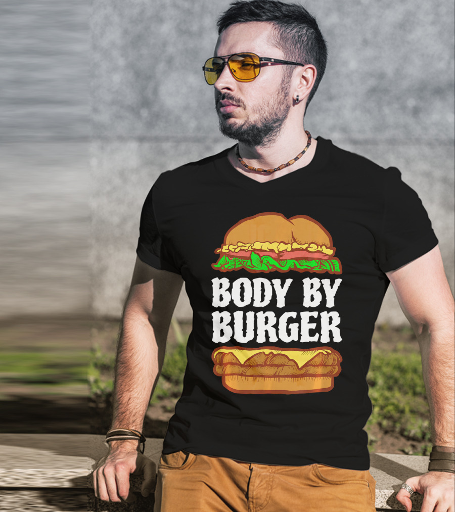 Body By Burger Hamburger Gym Funny T-Shirt