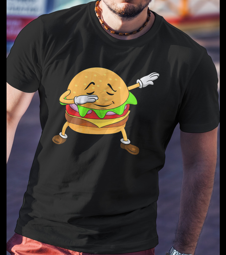 Burger Dabbing Dance Cheese Lettuce Tomato T-Shirt