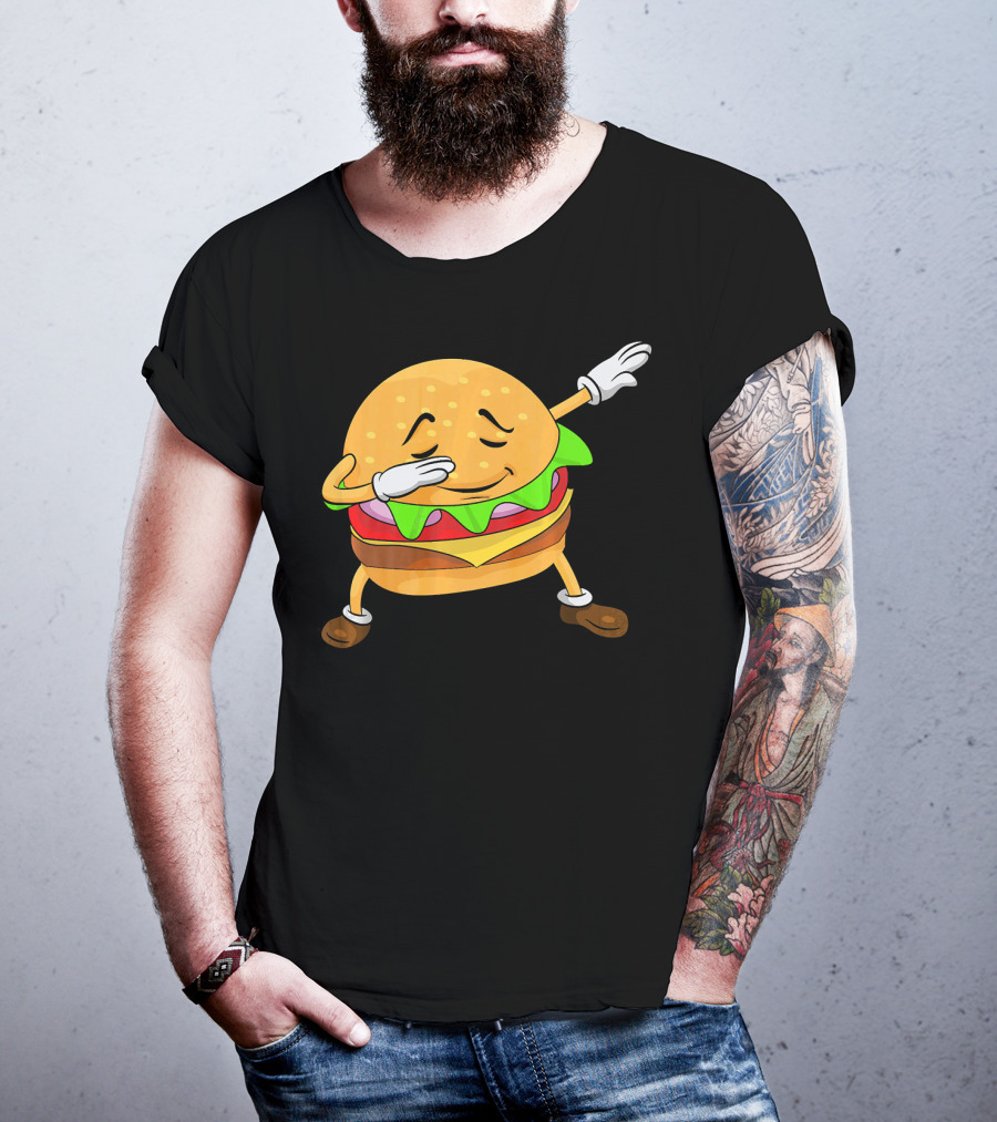 Burger Dabbing Dance Cheese Lettuce Tomato T-Shirt