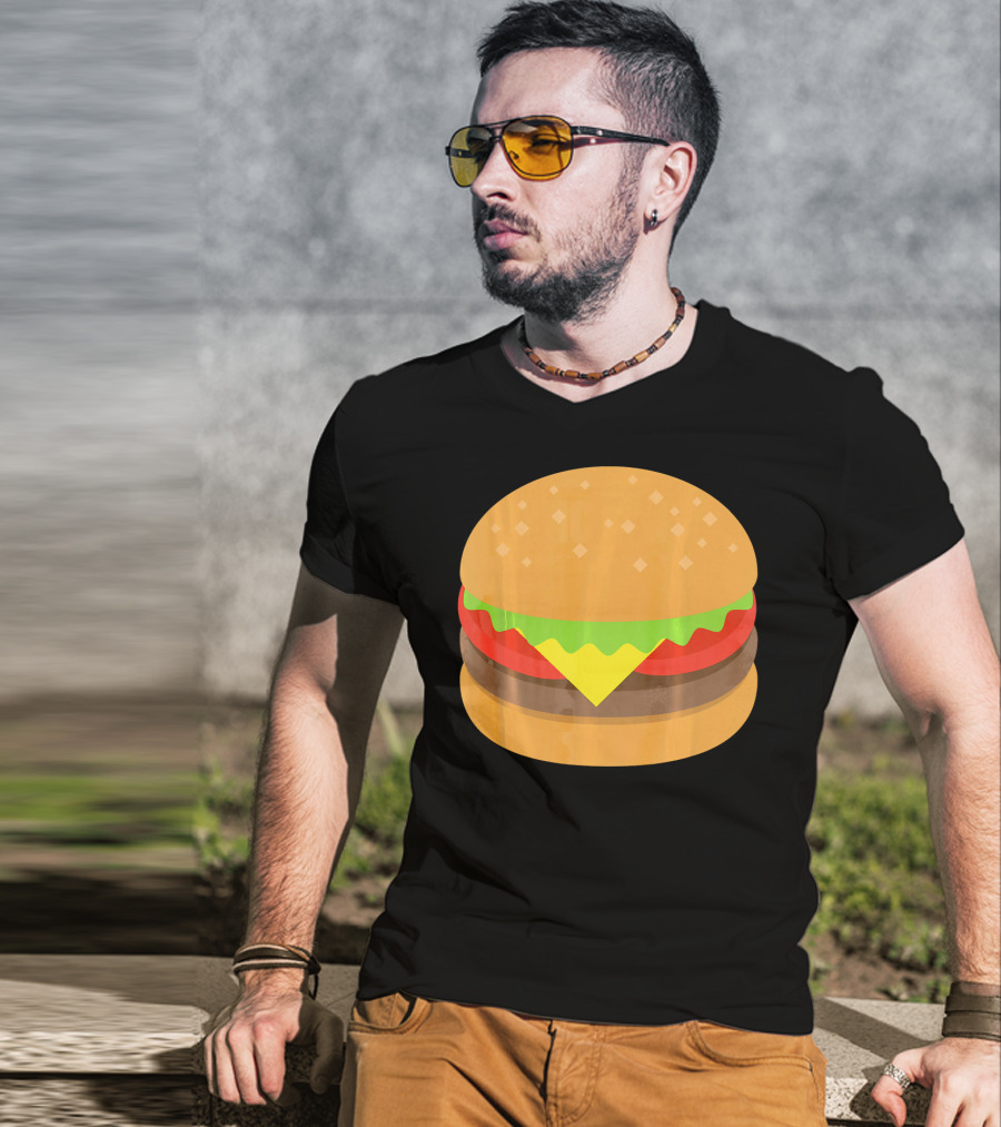Hamburger Cheeseburger Emoji Emoticon Icon Burger T-Shirt