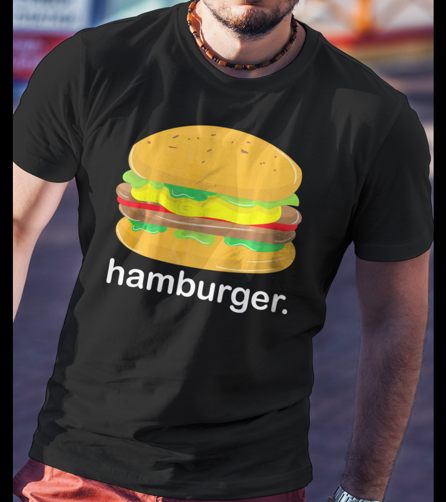 Funny Hamburger Meme Burger Cartoon Cheeseburger T-Shirt