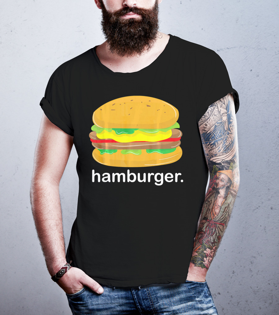 Funny Hamburger Meme Burger Cartoon Cheeseburger T-Shirt