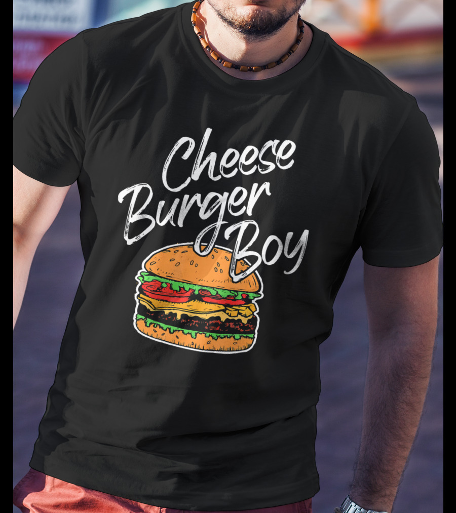 Cheeseburger Boy Funny Hamburger Fast Food Humor T-Shirt