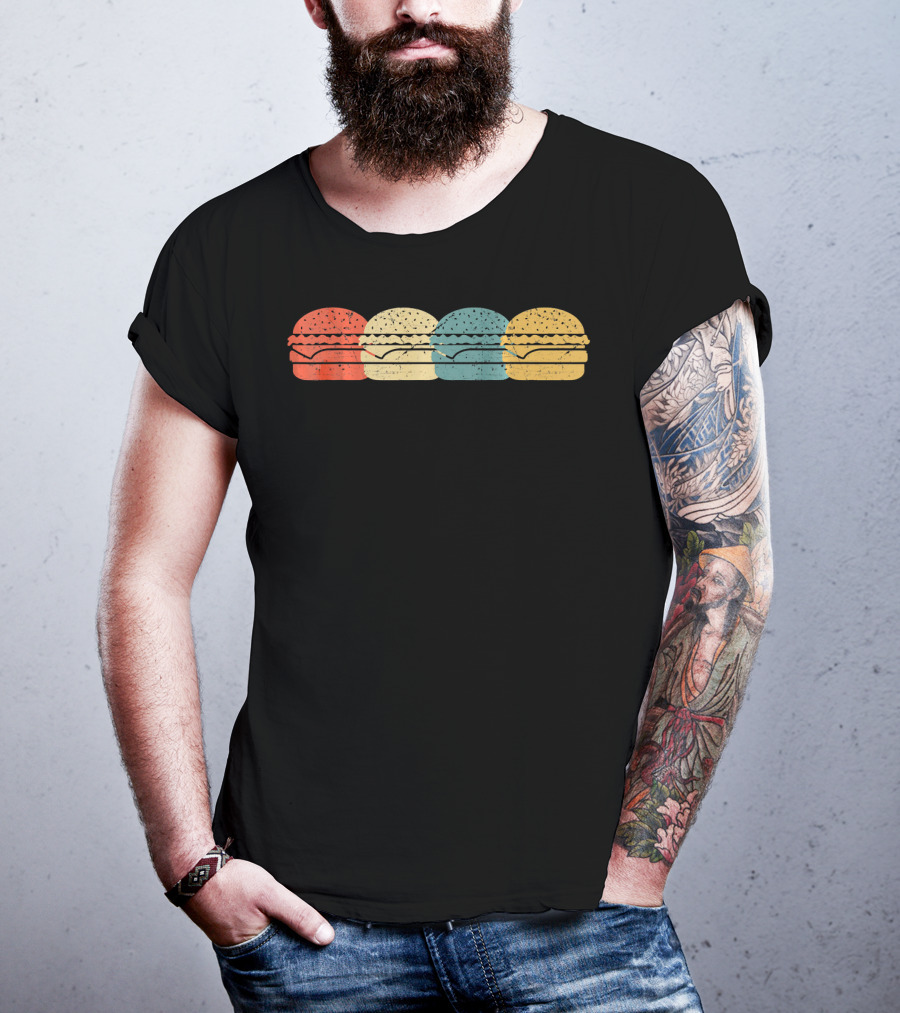 Vintage Retro Hamburger Pop Art Cool Ham T-Shirt