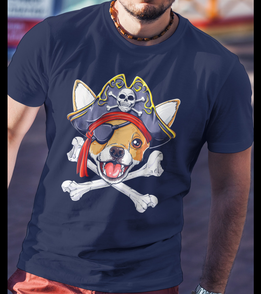 Buccaneer Chihuahua With Skull And Crossbones Bandana T-Shirt