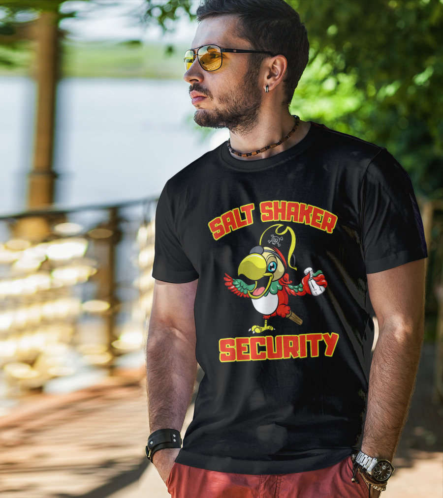 Salt Shaker Security Pirate Macaw T-Shirt