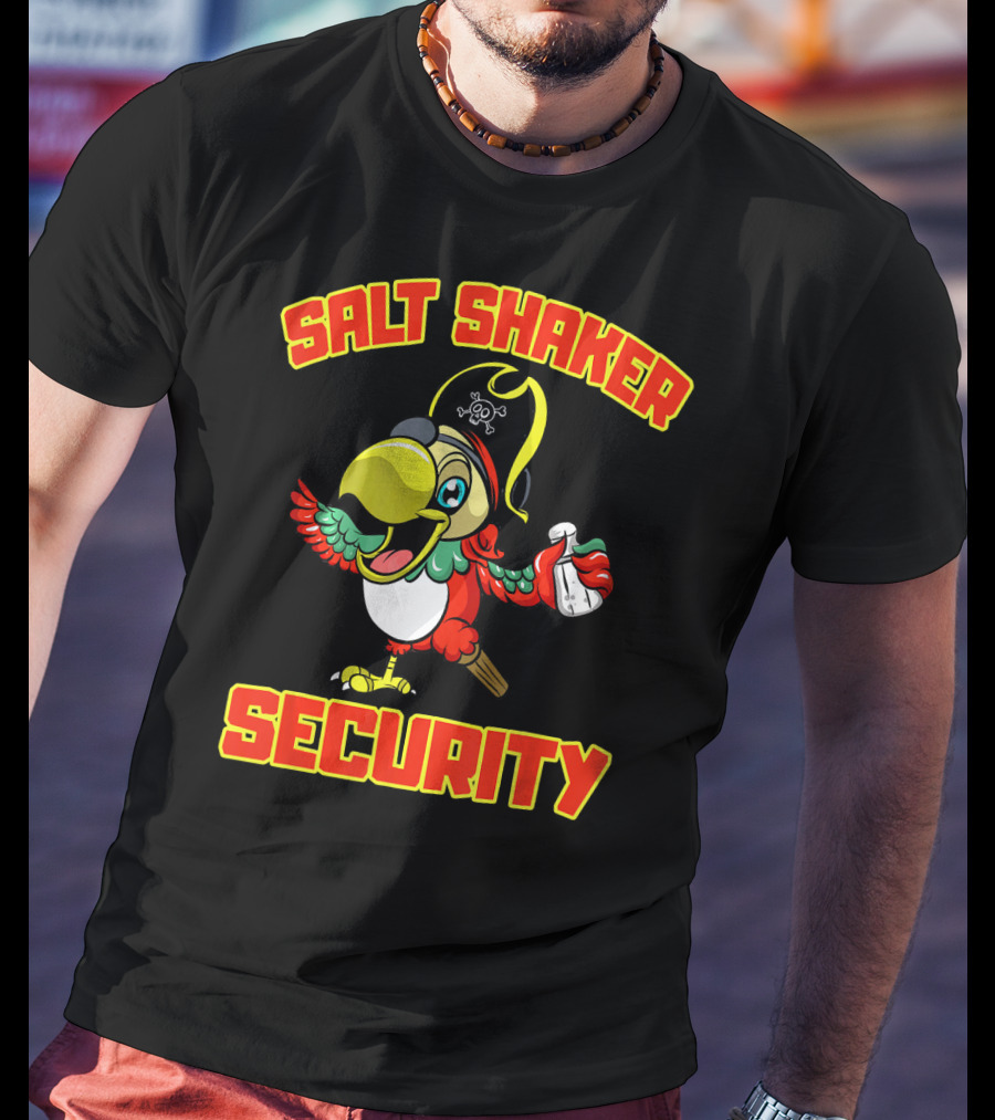 Salt Shaker Security Pirate Macaw T-Shirt