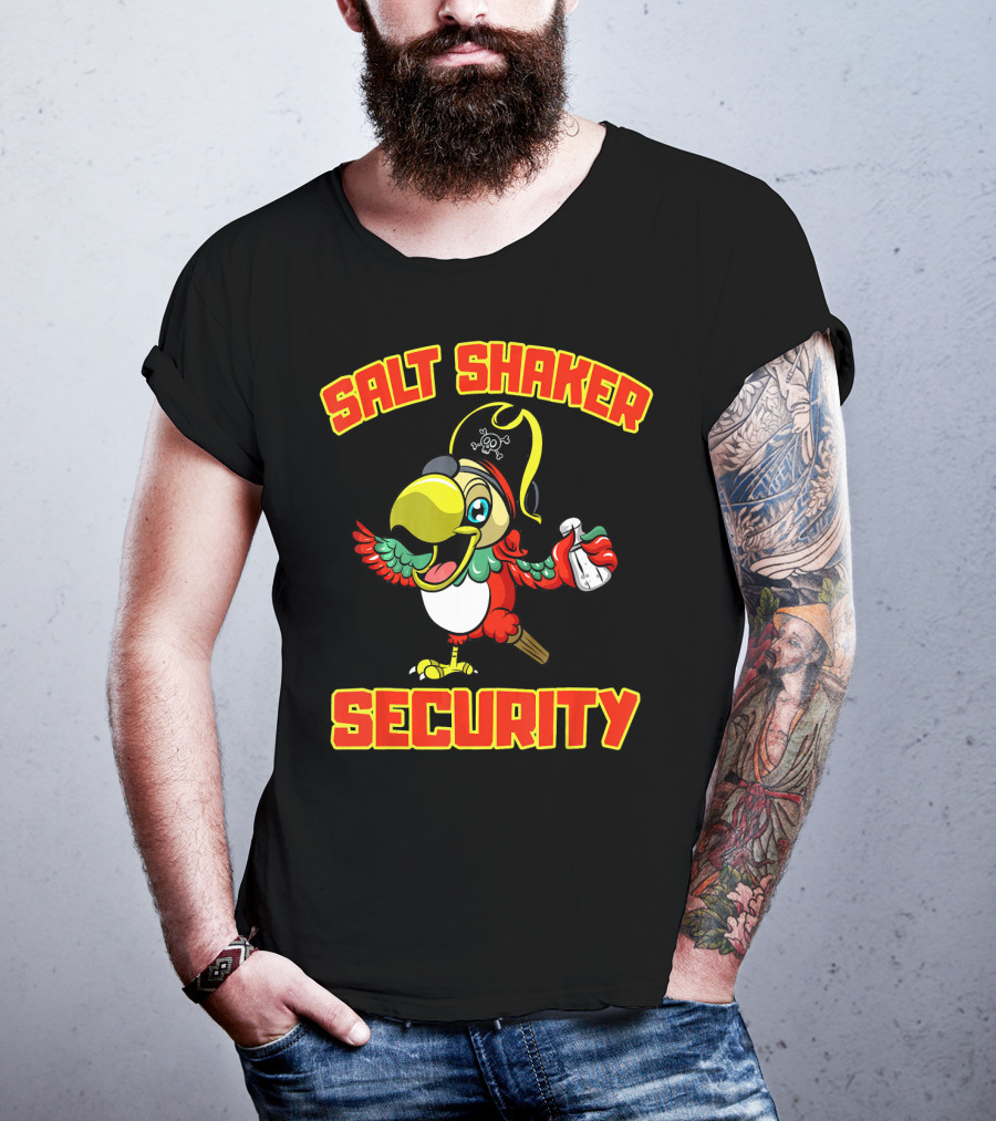 Salt Shaker Security Pirate Macaw T-Shirt