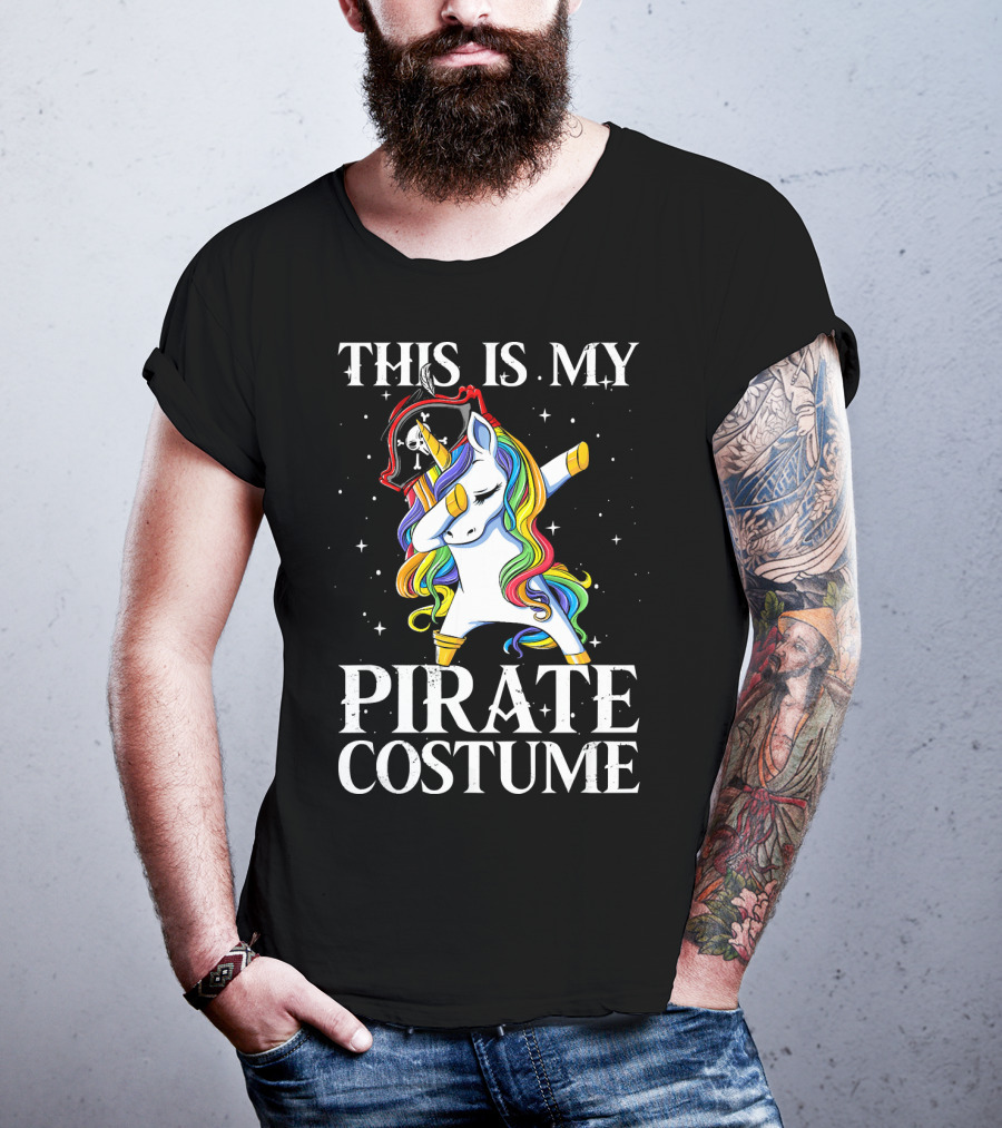 This Is My Pirate Costume Dabbing Unicorn Pirate T-Shirt