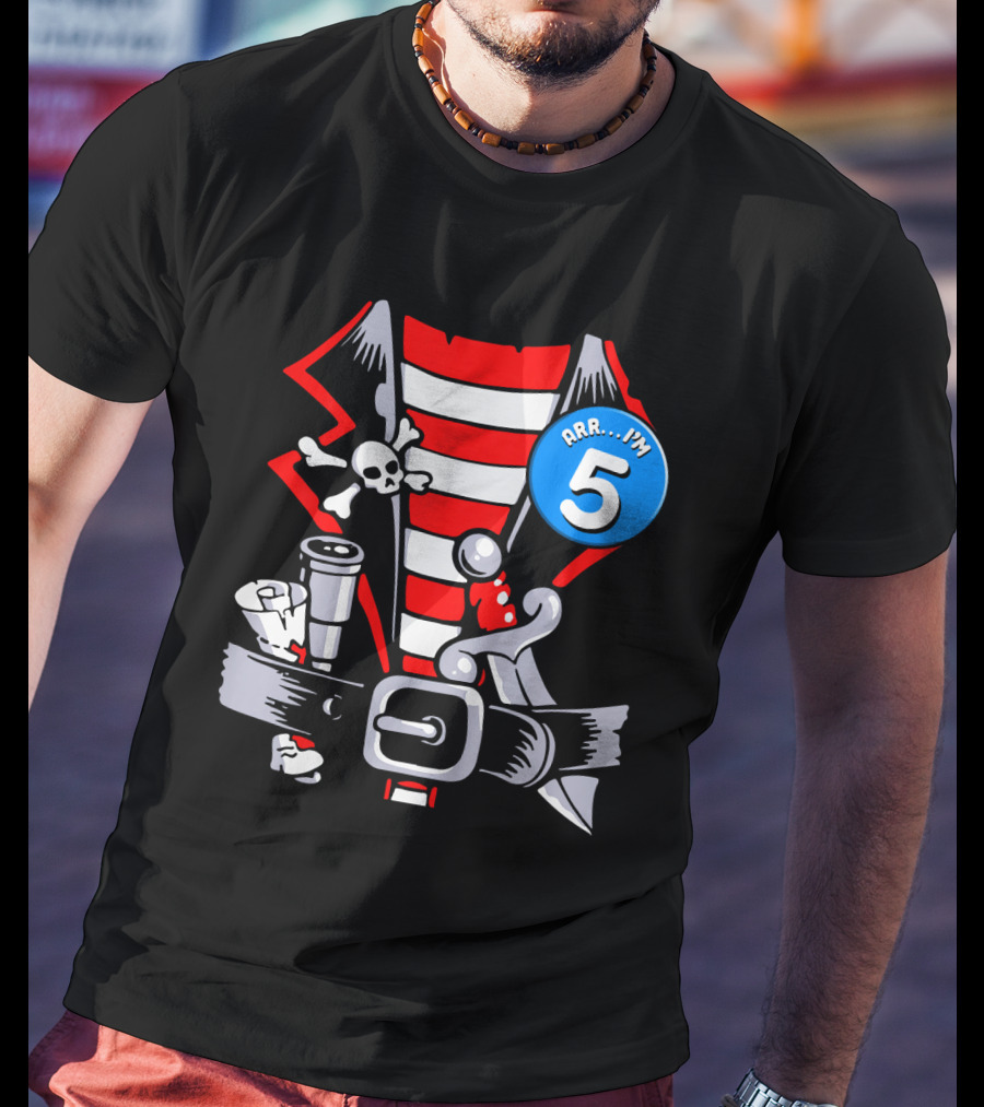 Arrr. I'm 5 Kids Birthday Pirate T-Shirt