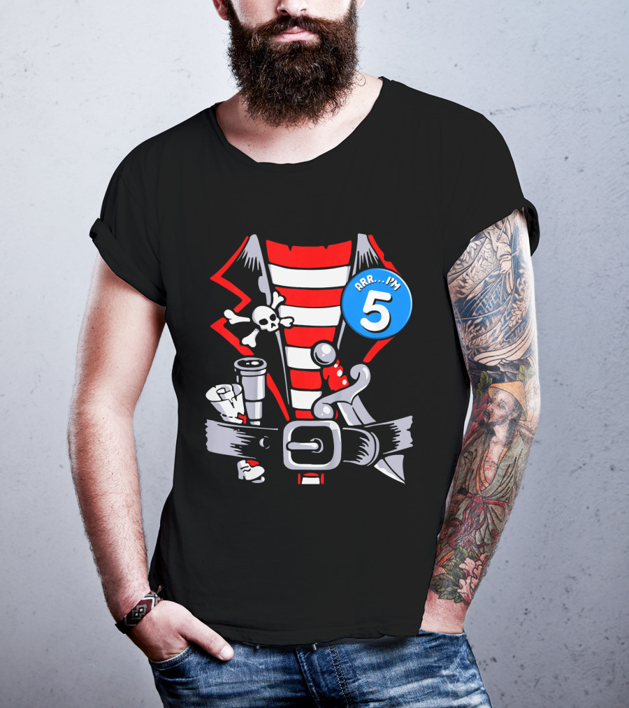 Arrr. I'm 5 Kids Birthday Pirate T-Shirt