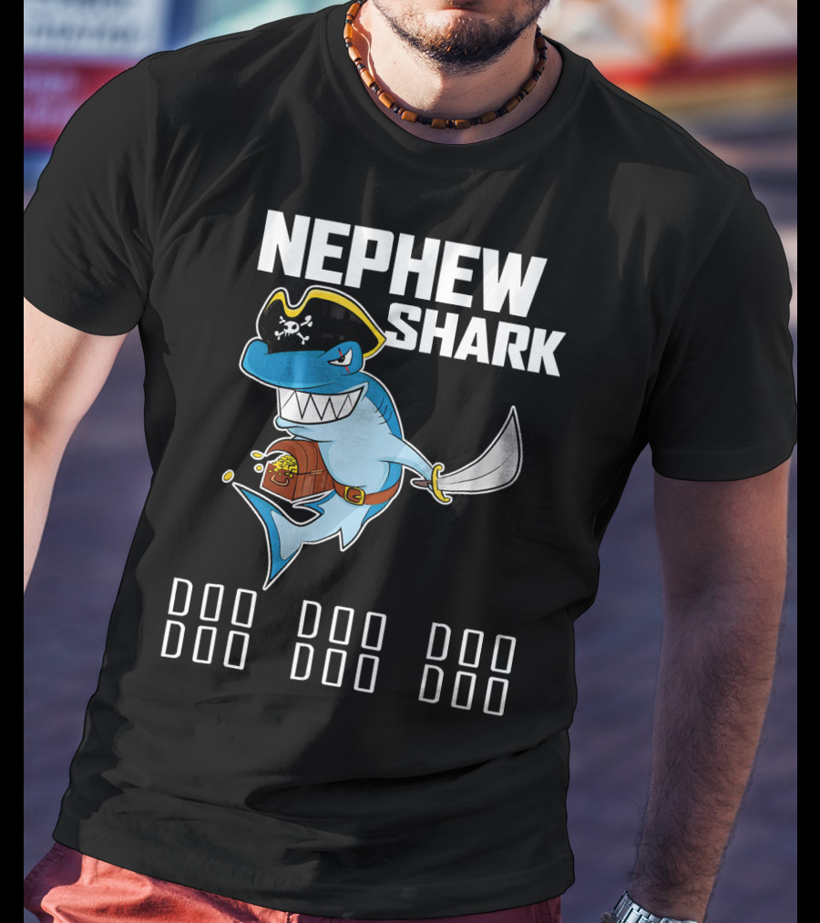 Nephew Shark Pirate Doo Doo Doo Treasure Sword T-Shirt