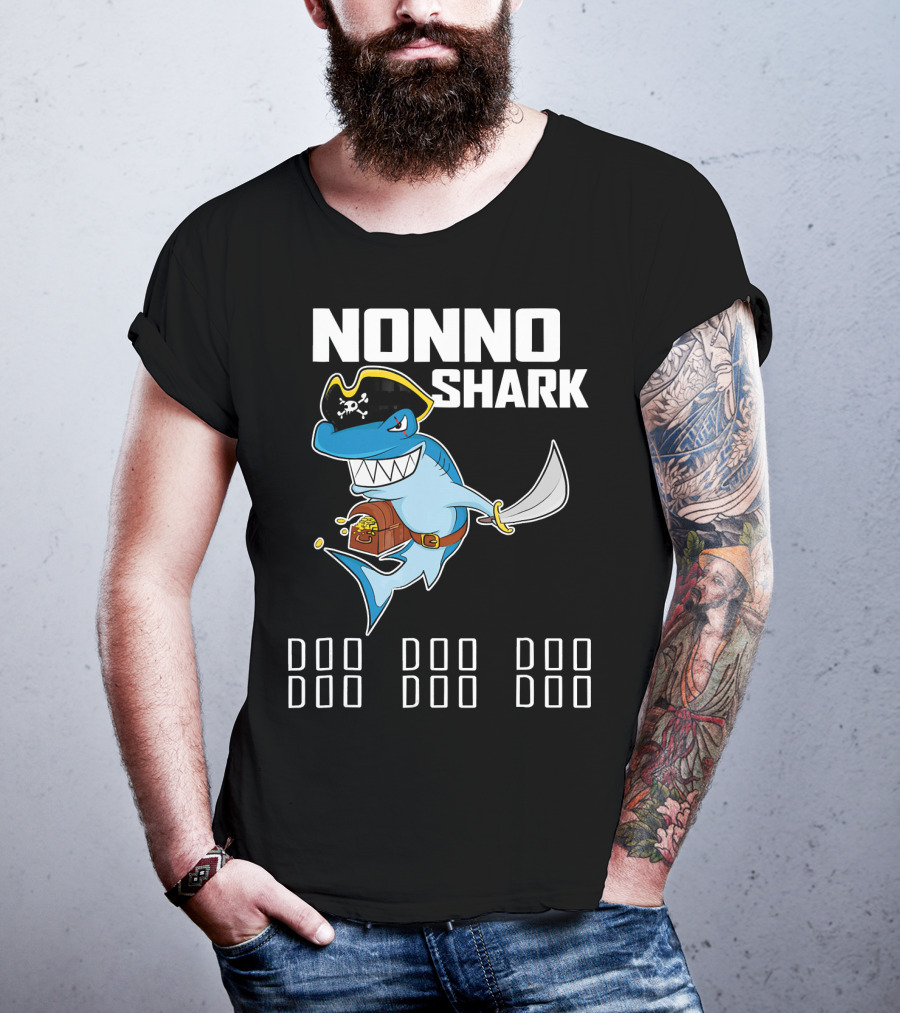 Nonno Shark Doo Doo Doo Pirate Grandpa T-Shirt