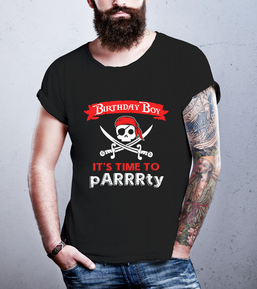 Birthday Boy Pirate It's Time To PARRRty T-Shirt