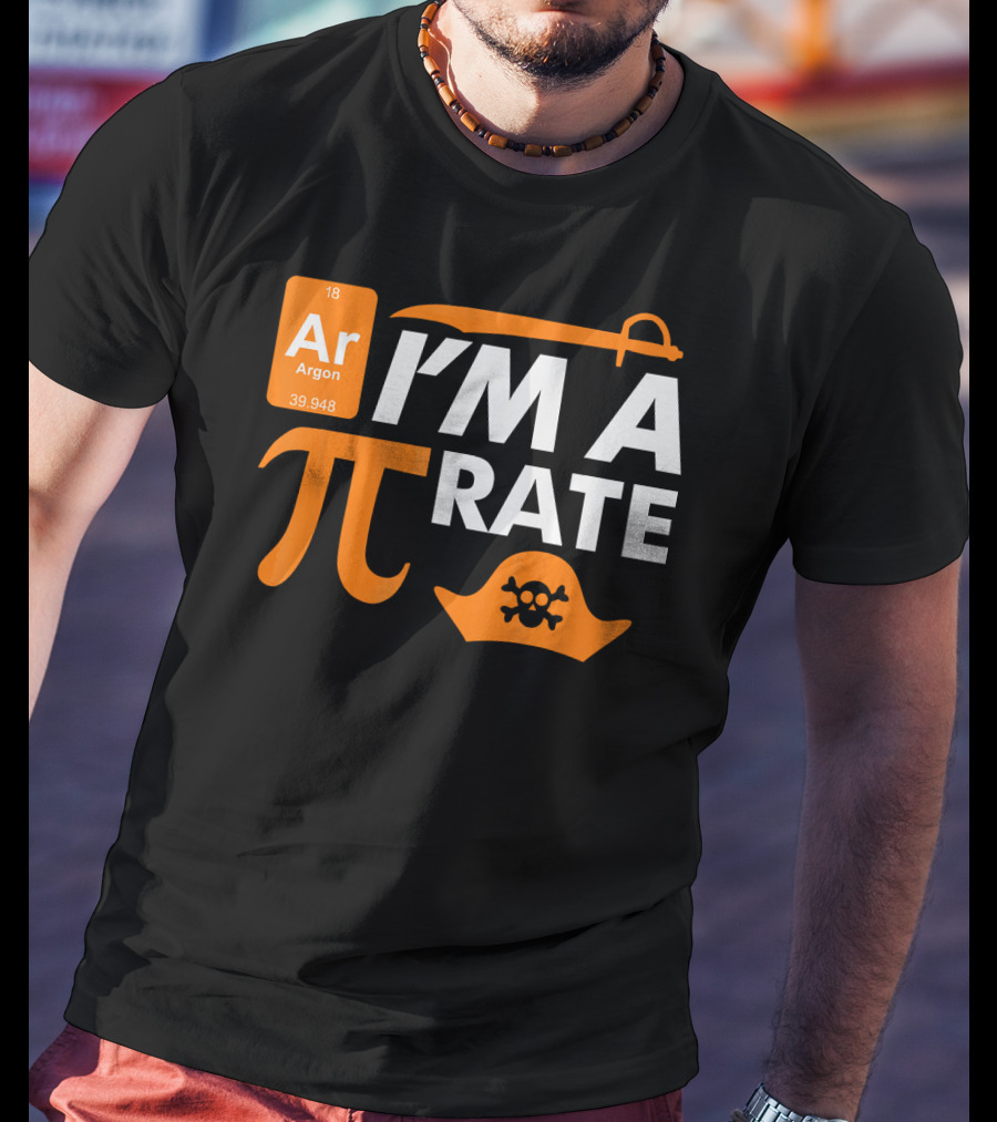 Ar Im A Pirate Pi Symbol Periodic Table Pi Day Elements T-Shirt