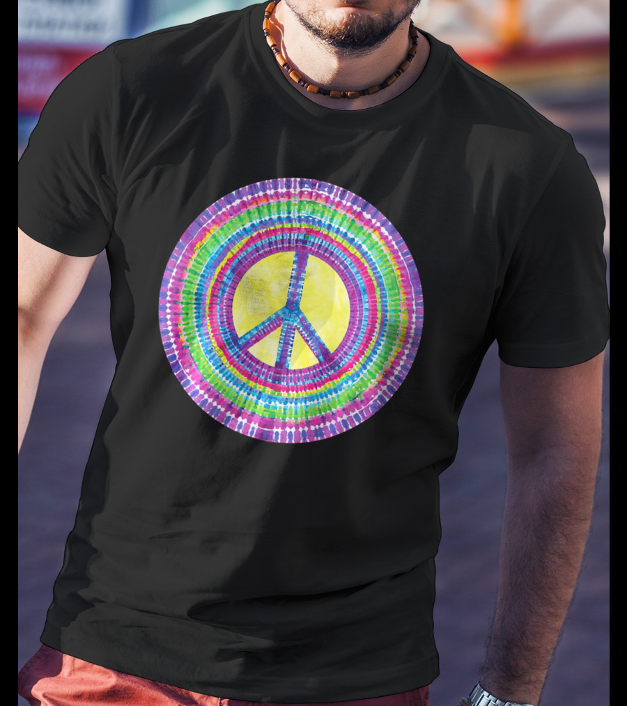 Tie Dye Peace Sign Tye Die Cool Psychedelic Rainbow T-Shirt