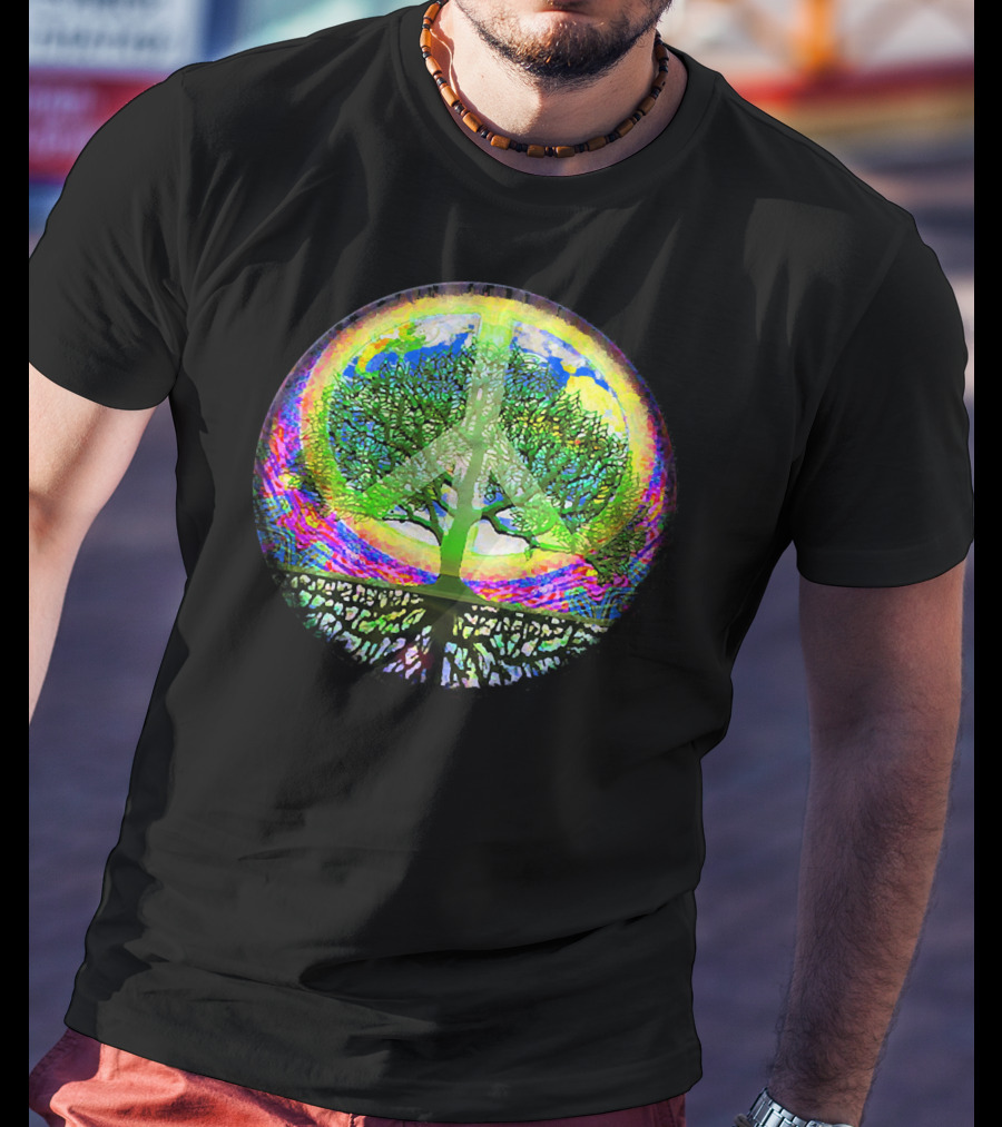Tree Of Life Peace Symbol World Harmony T-Shirt