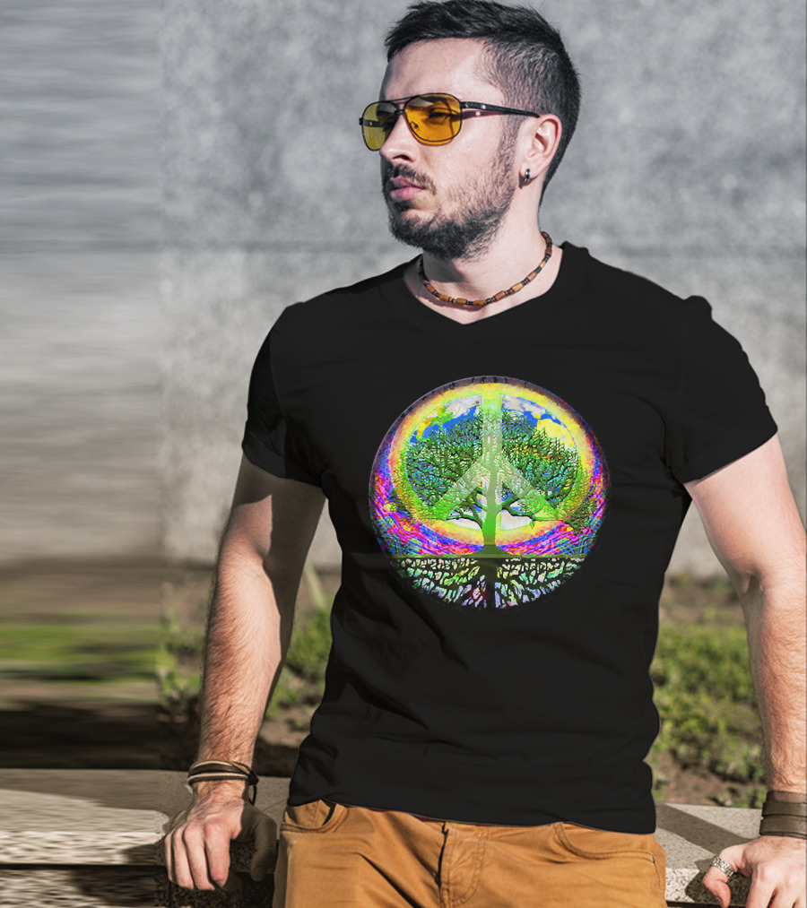 Tree Of Life Peace Symbol World Harmony T-Shirt