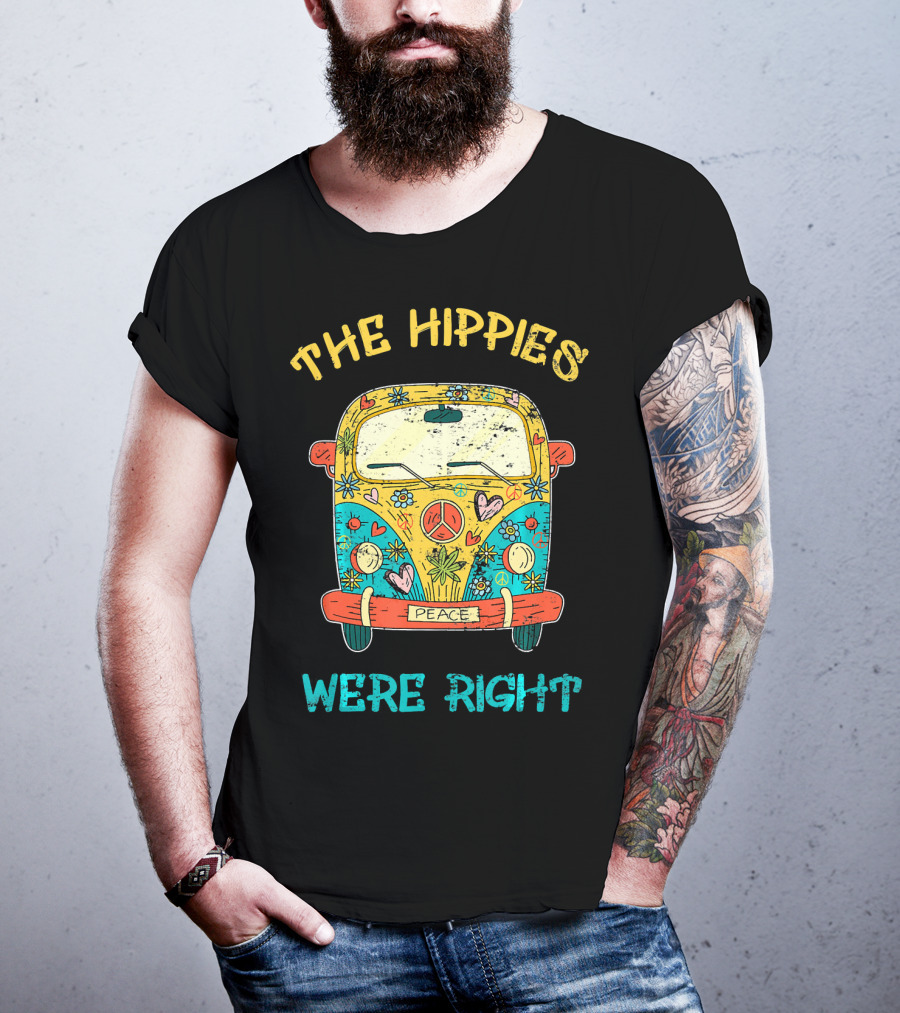 The Hippies Were Right Peace Van Vibrant Love T-Shirt